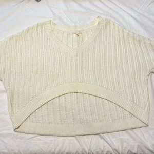 White chenille sweater